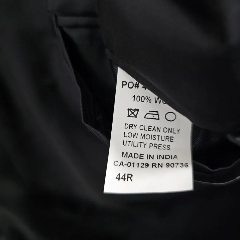 Ralph Lauren 44R Black Solid 2-Button Sport Coat Blazer Jacket G782_11